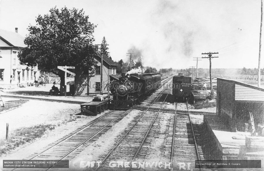 Postcard: New York, New Haven & Hartford Railroad at East Greenwich, Rhode Island
